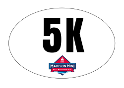 5K Madison Mini Marathon oval sticker
